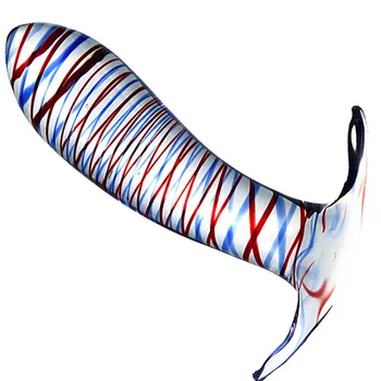 Pyrex glass dildo sex toys for women/lesbian big bead fake dick thrusting vagina/anal butt prostate massager plug adult sex tool 3
