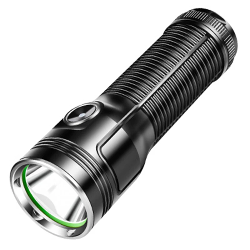 Портативный фонарик Usb Zoom водонепроницаемый алюминий 3000 мАч 26650 аккумулятор
