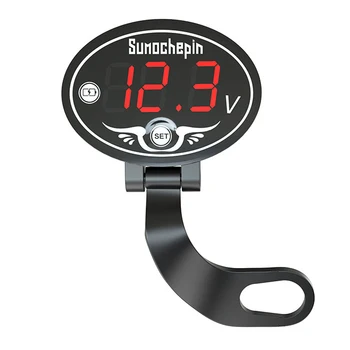 

Motorcycle 12V Digital LED Display Voltmeter Voltage Indicator Monitor Detector ABS LED Mount Voltmeter for UTV ATV