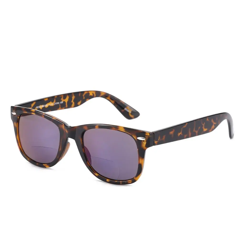 Высококачественные линзы из смолы ретро пресбиопии солнцезащитные очки для мужчин и женщин увеличить бифокальные очки для чтения уличная Рыбалка - Цвет оправы: Leopard