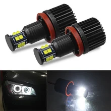 DERI 2 шт. 120 Вт H8 светодиодный Ангельские глазки кольцевые светодиодные огни гало лампы 6500K светодиодные фонари для разметки canbus для BMW E92 E93 E63 E70 X5 X6 фар