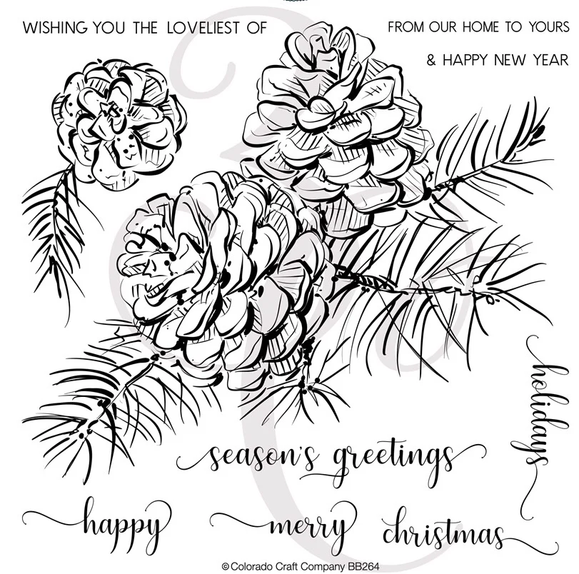 Pine Transparent Clear Silicone Stamp Seal for DIY scrapbooking photo album Decorative clear stamps A1141