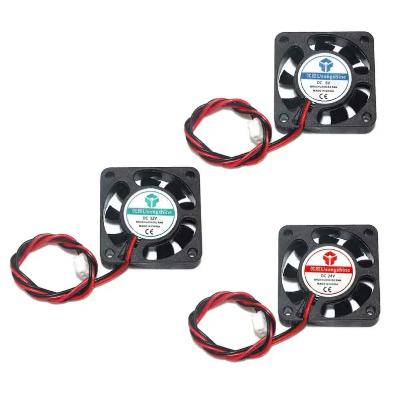 

DC 5V/12V/24V Computer CPU Cooler Mini 4010 Cooling Fan 40x40x10mm Small Exhaust Fan for Ender 3 CR-10 3D Printer
