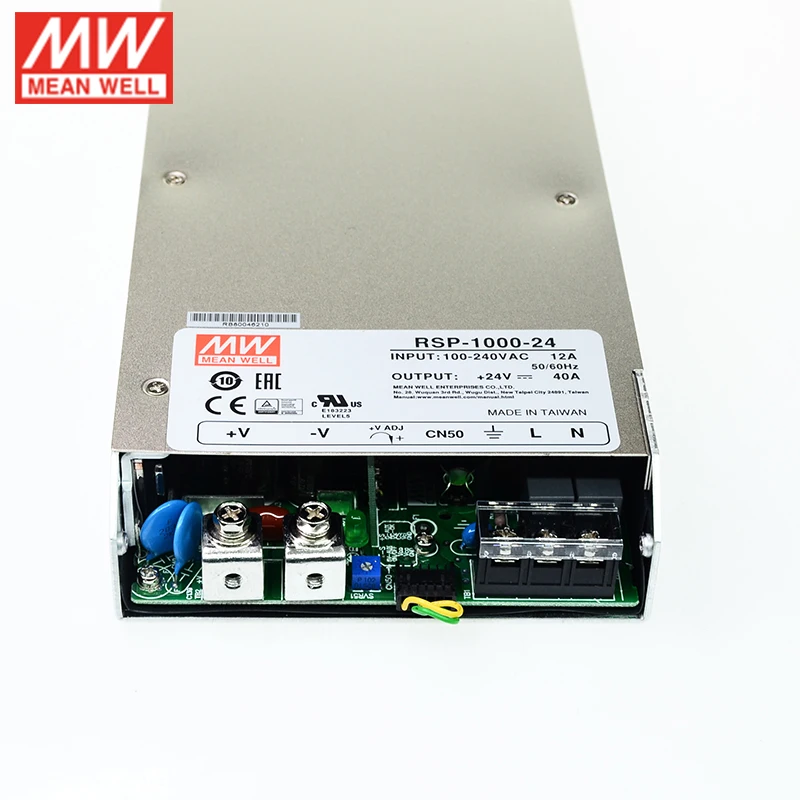 RSP-1000-24 источник питания 110 В/220 В переменного тока до 24 В постоянного тока 40А 960 Вт трансформатор программируемый источник питания параллельно