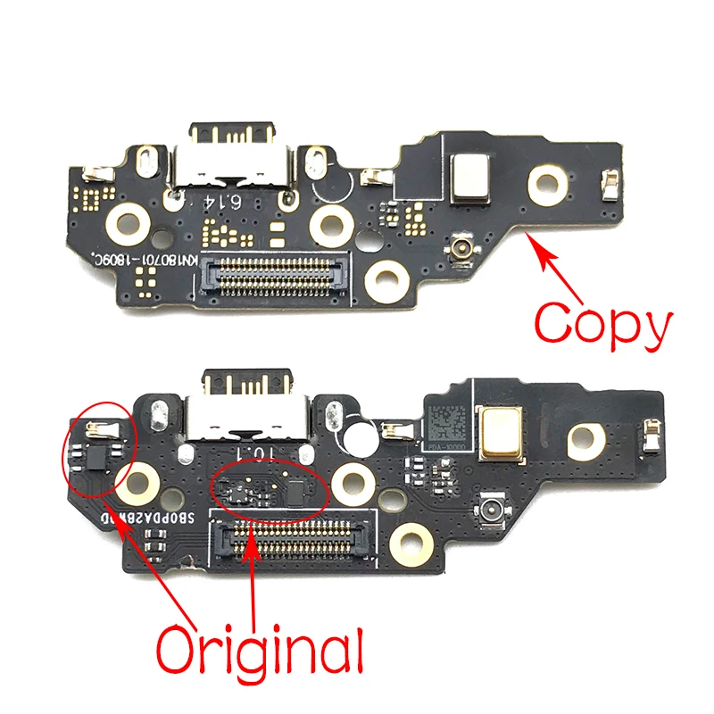 USB Charging Port Connector Plug Dock Port Mic Microphone Flex Cable Board For Nokia X5 5.1 Plus