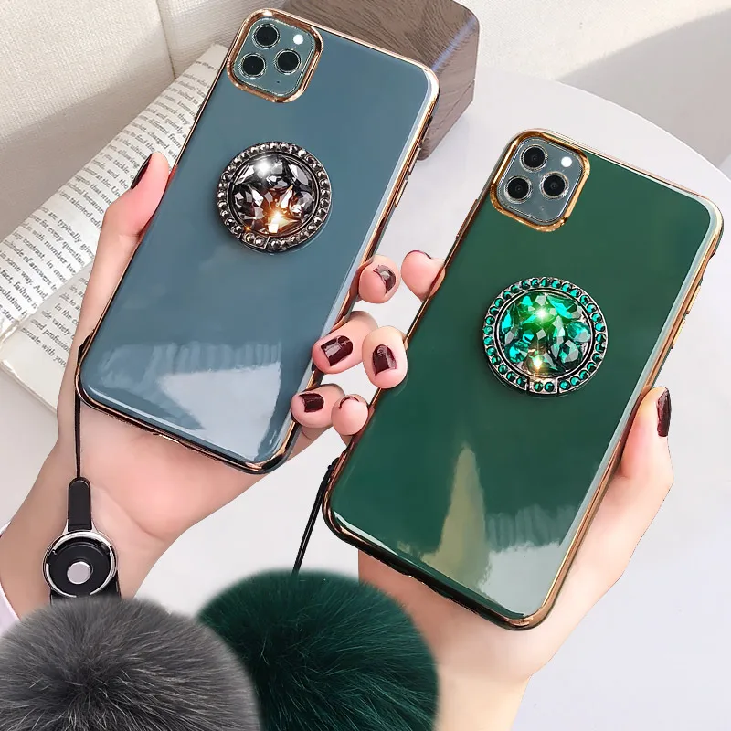 Корпус телефона с гальваническим покрытием для iPhone XS 11 Pro Max натуральный шарик из
