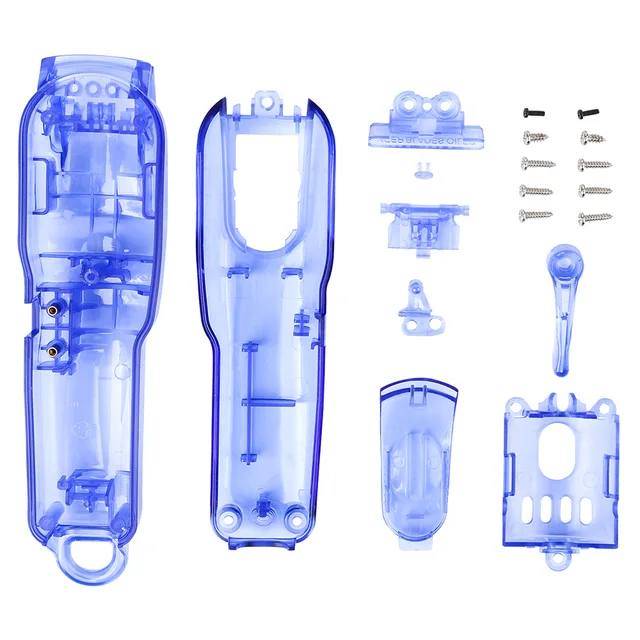 8Pcs/Set Electric Clipper Shell Set For WAHL 8148/8591 ABS 8 Style DIY Modification Shell Barber Electric Clipper Cover G0811 Transparent Blue