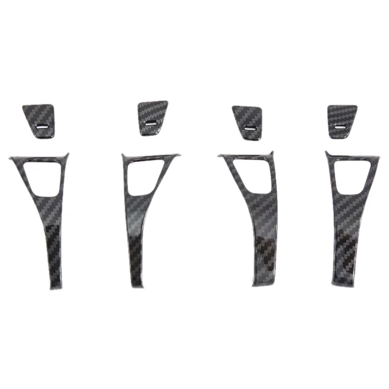 

For Tesla Model 3 Carbon Fiber Door Lock Protection Cover 8Pcs 18-19 6