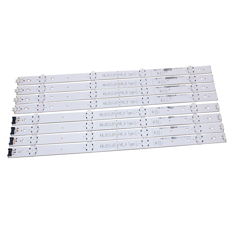 

New 8pcs/set LED strip for LG 49LH590V HC490DUN 49LH5700 49LJ51/LJ57_FHD_A B Type LG innotek 17Y 49_FHD A B EAU63673013