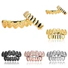 Hip Hop Teeth Grillz Set For Unisex Top Bottom Mouth Gold Silver Color Teeth Grills Tooth Caps Removable Dental Fashion Jewelry ► Photo 2/6