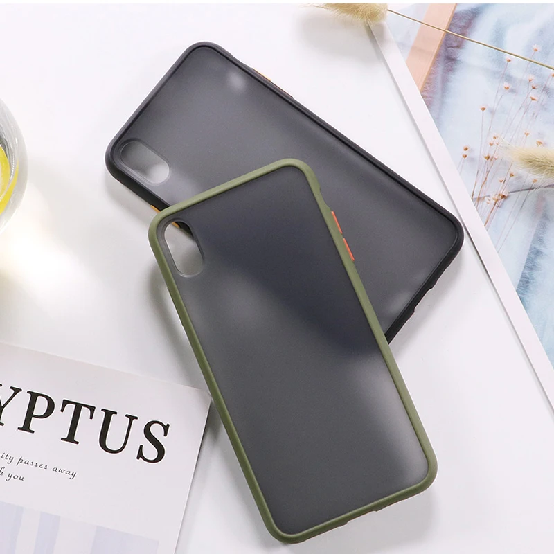 Moskado противоударный чехол для телефона для iPhone 11 X XR XS Max контрастный цвет матовый чехол-накладка для iPhone 7 8 7Plus Жесткий Чехол для ПК