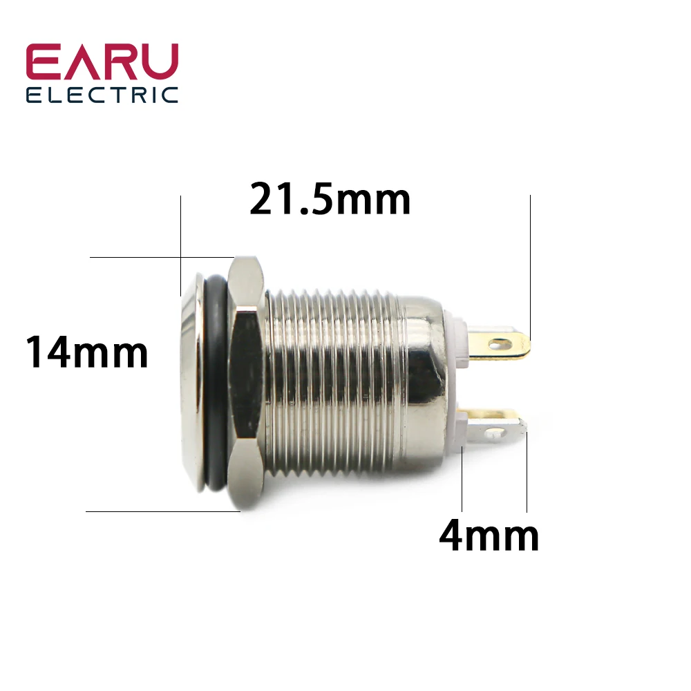 Description Picture 6 of item12mm Waterproof Momentary Stainless Steel Metal Doorbell Bell Horn Push Button Switch LED Car Auto Engine PC Power Start Starter