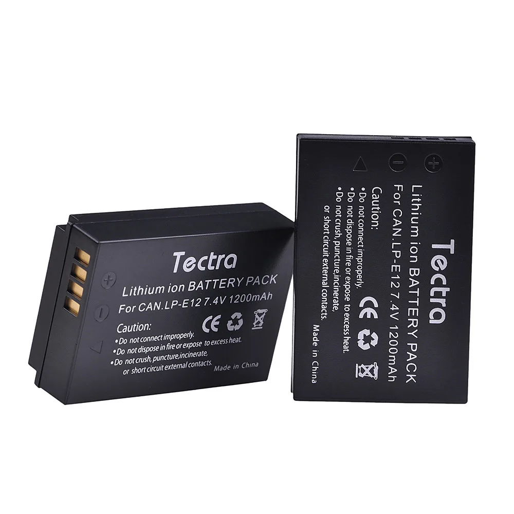 2X Shentec 1200mAh LP-E12 Batterie + Chargeur LCD Pour Canon EOS M50, M10, M100, M200