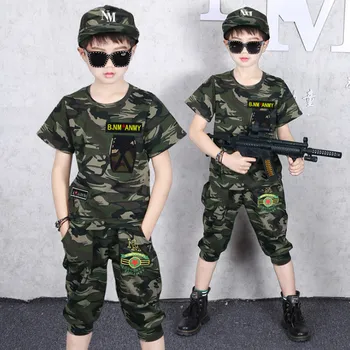 

Kids Clothing Set Summer Boys Camouflage Clothes 4 6 7 8 9 10 12 13 14 Years Short Sleeve Cotton Children Clothing Sets For Boy