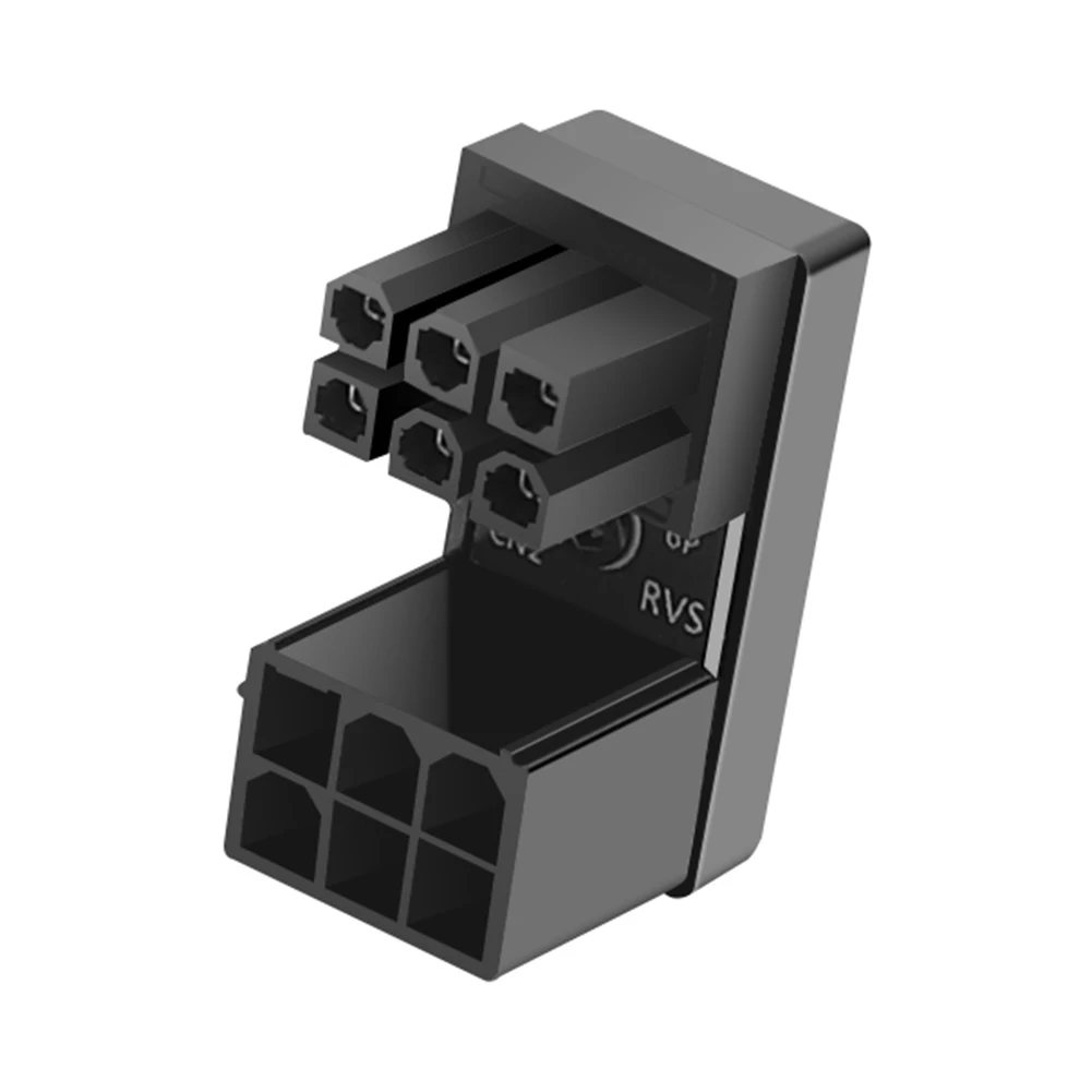 Power Adapter ATX 8Pin 6Pin Female to 8Pin 6Pin Male 180 Degree Angled Power Adapter for Desktop Graphics Video Card GPU