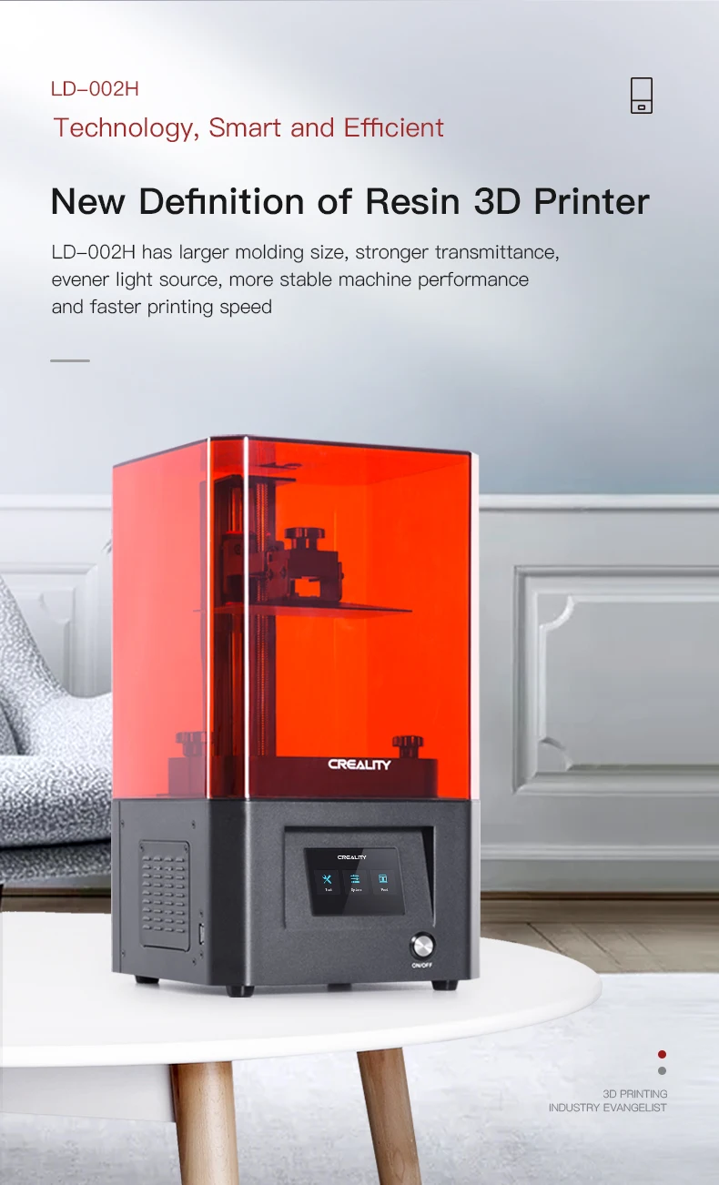 CREALITY 3D LCD Resin UV LD-002H 3D Printer 2K LCD HD Screen Off-line Print Molding Size 130*82*160MM 3d printer best budget 3d printer