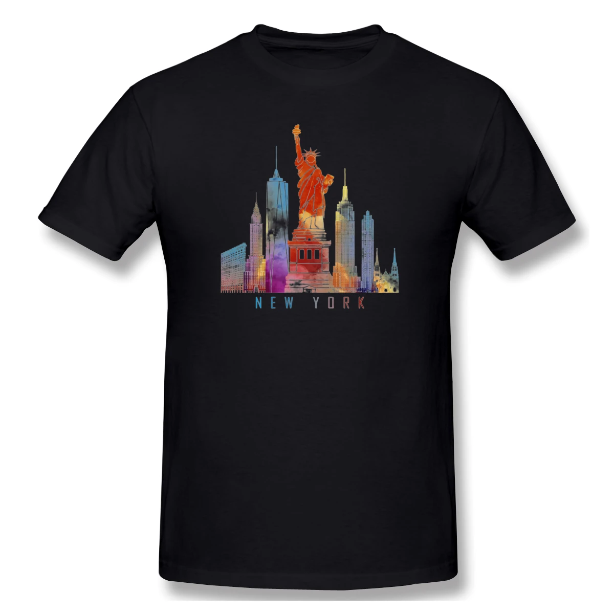 

Man NYC Skyline 2 Skyline New Year, Cityscape, Art, Netherlands travel Funny Graphic T-shirts