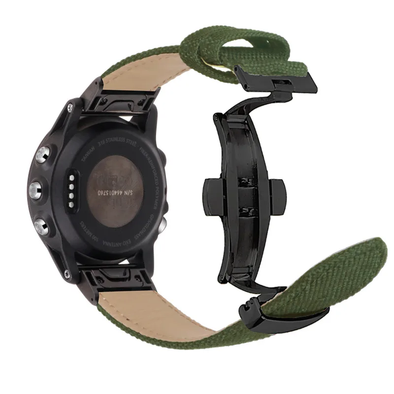 Color1 Высококачественный ремешок для часов Garmin Fenix 5X5 Plus 3 3HR 6S S60, быстросъемный нейлоновый браслет для Garmin Fenix 5 Band - Цвет: Color1