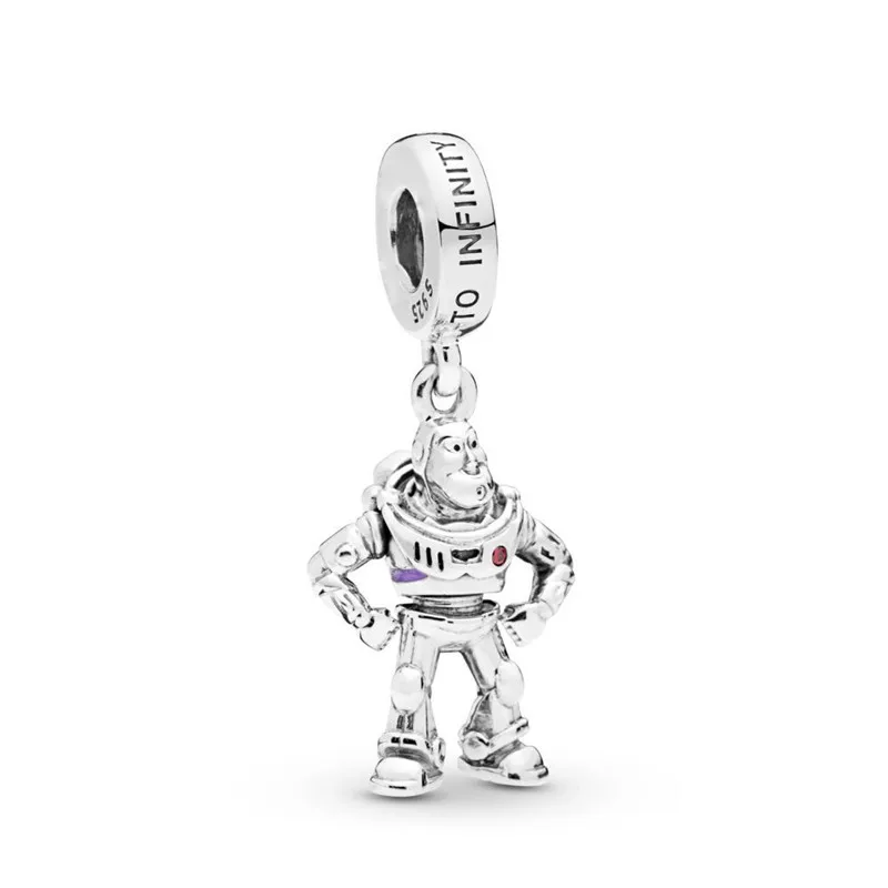 BBee 925 пробы Серебристая игрушка история бусины Вуди Базз Лайтер Джесси Шарм бусины подходят Pandora браслет для женщин DIY ювелирные изделия - Цвет: Buzz Lightyear