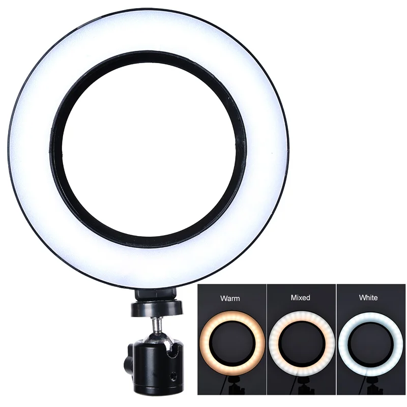 LED Ring Light Selfie Phone Holder Stick Lamp 74 Leds Novelty Lighting Photo Fill Light Toning Brightness Adjustable Tripod