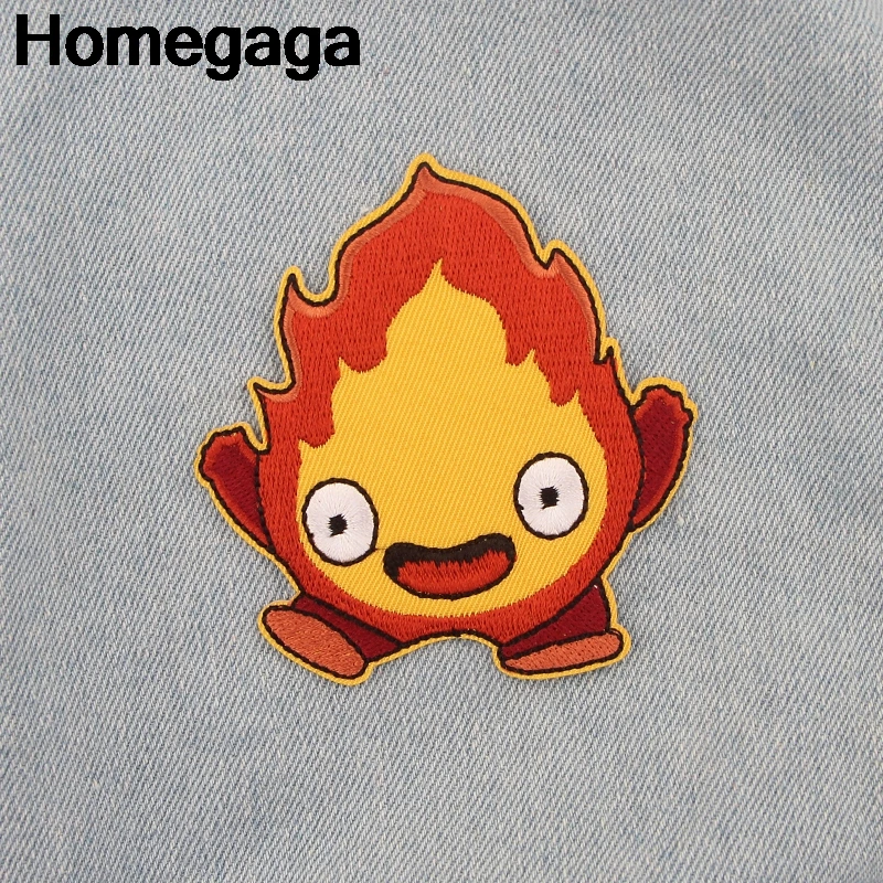 Homegaga Howl движущийся замок кальцифер DIY Вышивка для аппликации, шитья железа на одежде Рюкзак украшения наклейки значки D2276
