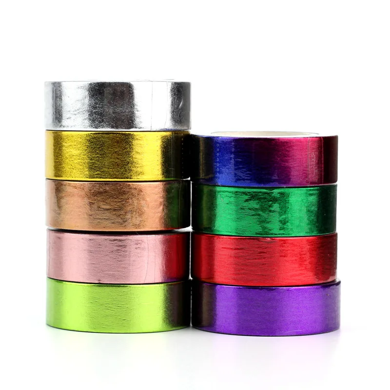 Rainbow Holographic Colored Masking Tape Laser Glitter Washi Tape  Decorative Adhesive Masking Scrapbooking Album Stationery Tape - AliExpress