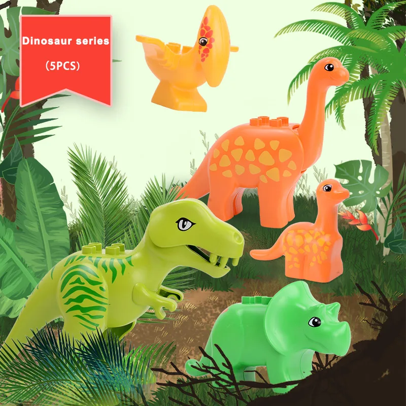 legoing Animal Series set Large particle building blocks animal scene world educational toys for children Compatible Legoings