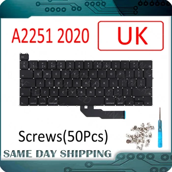 

2020 New for Apple MacBook Pro Retina 13" A2251 UK Keyboard EU Europe Euro version Replacement EMC3348 MWP72 Early 2020 Year