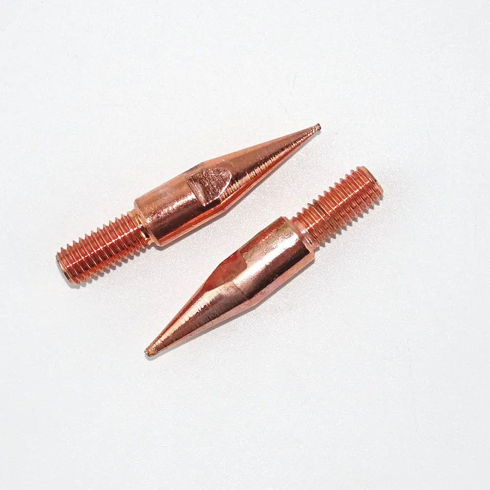 2pcs Spot Electrodes for Metal Dent Quick Puller Spot Welding Pulling Unit Car Body Repair Tool Small Levelling Bar Lifter