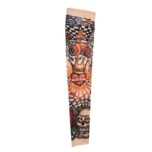 Skull Crown Stretchy Temporary Tattoo Arm Sleeve Stocking for Child