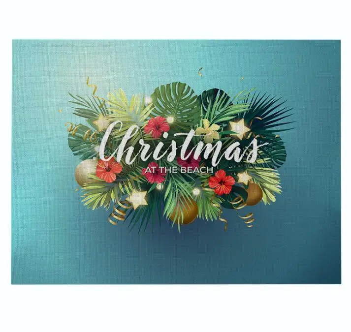 color9 Merry Рождественская елка настольное коврики под посуду на стол Кухня инструмент Салфетки сервировочные каботажное судно Кофе Чай вечерние украшения прямоугольной формы - Цвет: color9