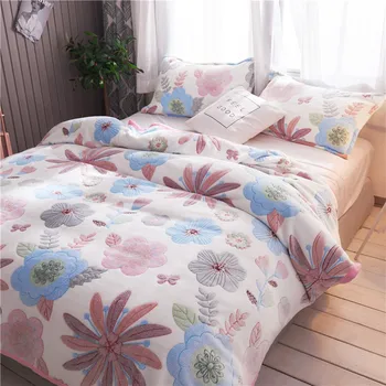 

LREA плед Snowflakes blanket on the bed soft warm for sofa comfotable throw flowers pattern Cheap High quality