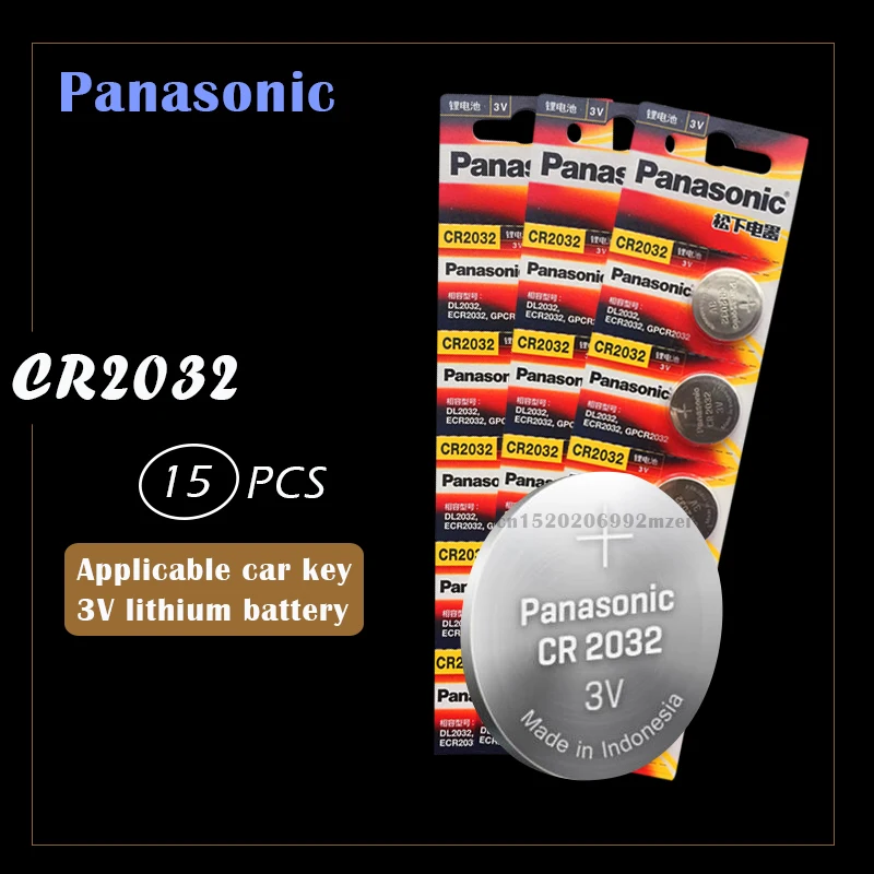 15 шт. бренд Новая батарея для цифрового фотоаппарата PANASONIC cr2032 3v кнопочная ячейка батарейки-таблетки для мобильного часо-компьютер cr 2032