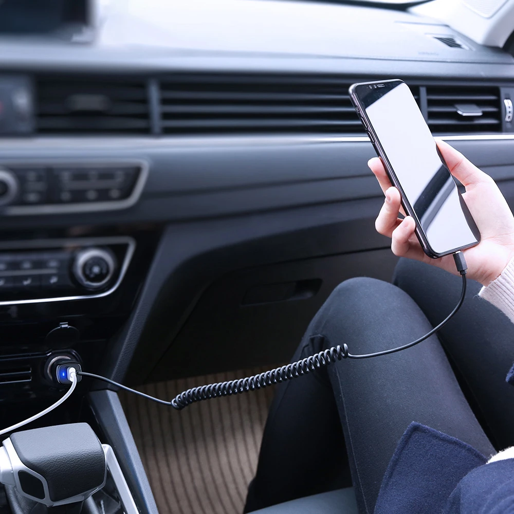 USB Автомобильное зарядное устройство для телефона Xiaomi автомобильное USB зарядное устройство Быстрая зарядная Зарядка Micro usb type C осветительный кабель для iPhone samsung