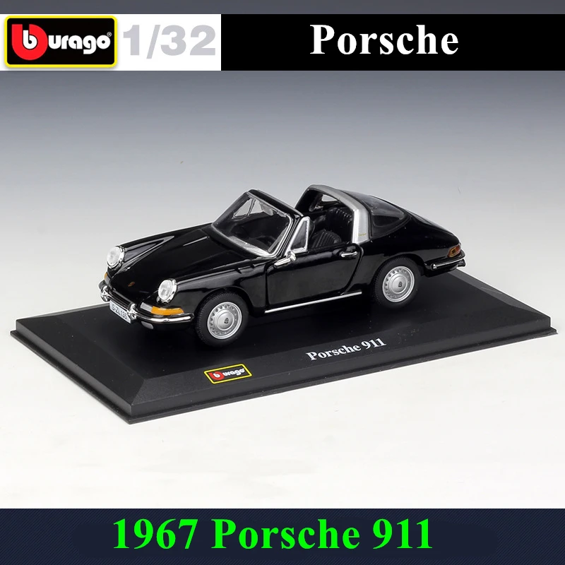 Модель автомобиля Bburago 1:32 1967 Porsche 911 модель из сплава оргстекл пылезащитный