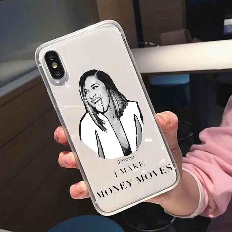TPU Американский рэп певец Cardi B дизайн для силикона ТПУ для iPhone X XS Max XR чехол для iPhone 10 6S 6 7 8 Plus 5 5S SE 8 Plus 11Pro - Цвет: TPU
