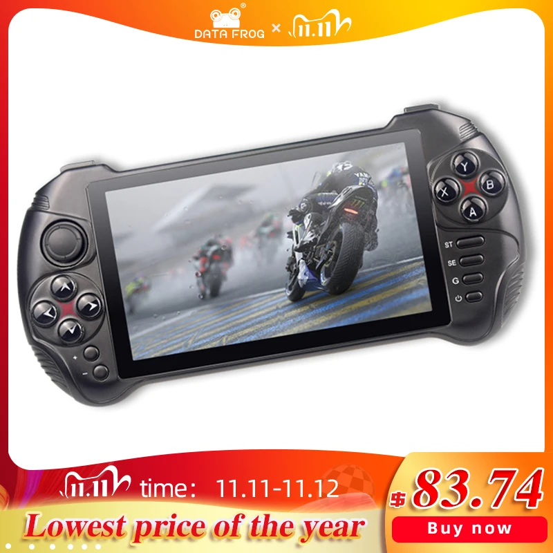 

Data Frog X15 Video Game Console 5.5 Inch Touch Screen Quad Core 2G RAM 32G ROM Retro Handheld Game Player Support for PSP GBA