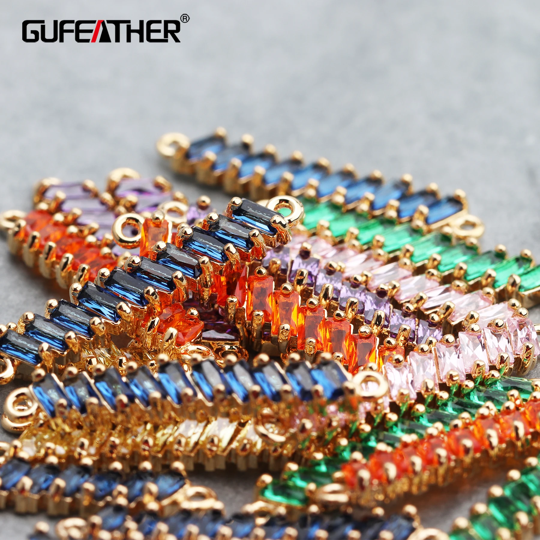 GUFEATHER M612 ювелирные аксессуары 18k позолоченные 0 3 мкм diy циркон кулон прыгающее