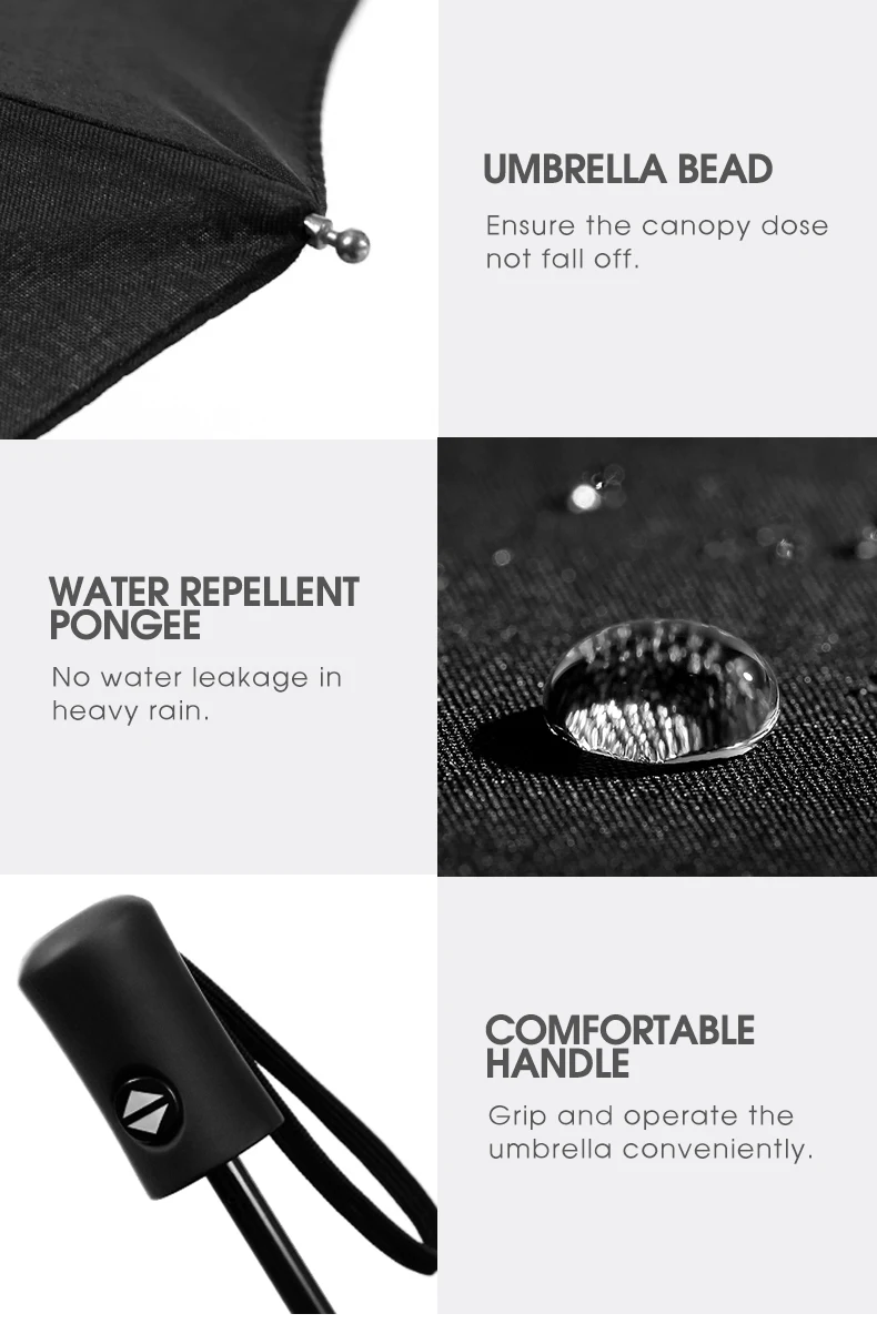 Fully Automatic 8 Bones Folding Women Umbrella Light Portable Large Windproof Rain Business Umbrella Gift Parasol Men Children