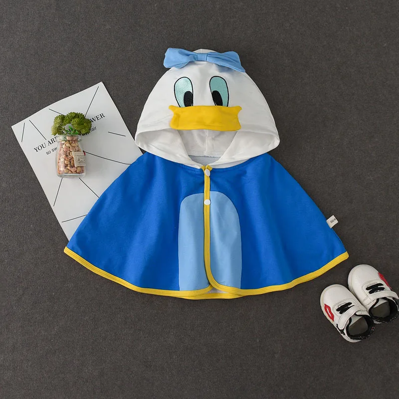 Blue duck Детская куртка-накидка Милая ветровка со слоном, накидка для младенцев, верхняя одежда, зимнее пальто для маленьких девочек, детские куртки, плащ с капюшоном для маленьких мальчиков - Цвет: Blue duck