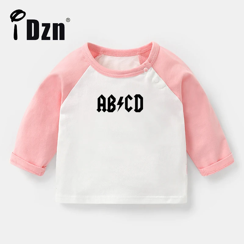 Baby T Shirts Kids ABCD Funny Rock Gifts Cute Print Long Sleeve