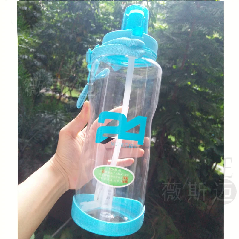 2000ml blue1 1Л/2л черная негабаритная бутылка для воды 1000 мл/2000 мл Модная Портативная бутылка для воды Herbalife питательная на заказ Спортивная бутылка для воды - Цвет: 2000ml blue1