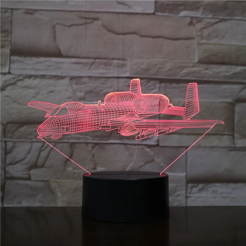 VCity серии самолетов 3D лампа USB светодиодный ночник вертолет моделирование настольная лампа светильник Воздушный самолет подарок для детей мальчиков домашний декор