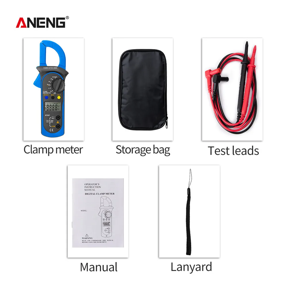 ANENG ST201 мультиметр цифровой токовые клещи clamp meter струбцина столярная тестер tester