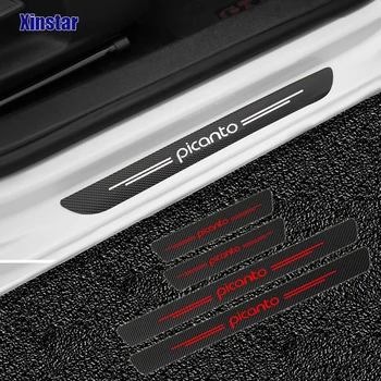 

4pcs Carbon fiber car door sticker for kia picanto