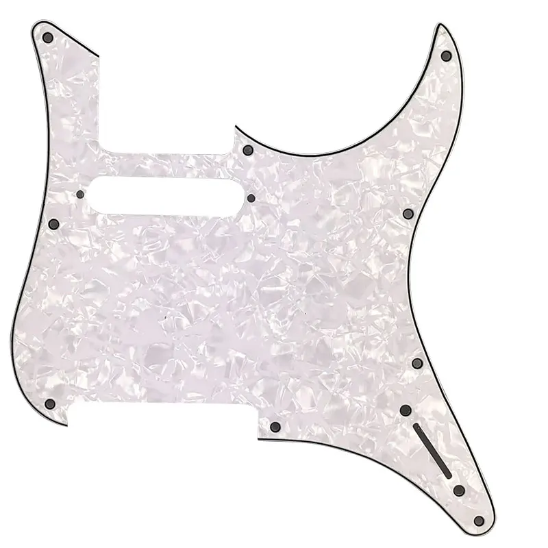 4 Ply White Pearl Запчасти для гитары Pleroo на заказ-для MIJ Japan YAMAHA Пасифика с отверстием для электрогитары Pickguard Script Plate - Цвет: 4 Ply White Pearl