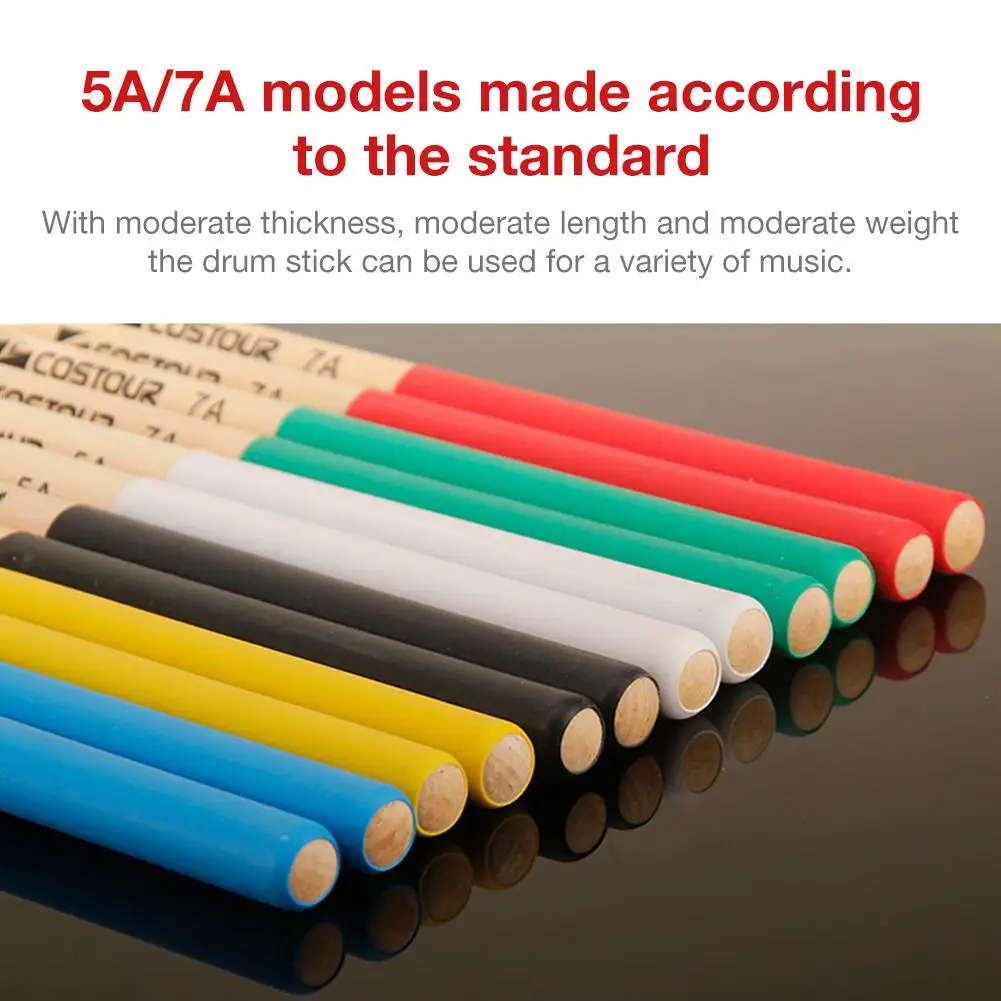 1 пара 7A/5A прочные барабанные палочки силиконовые легкие барабанные палочки противоскользящие каплевидные треугольные черепа для барабана музыкальный инструмент