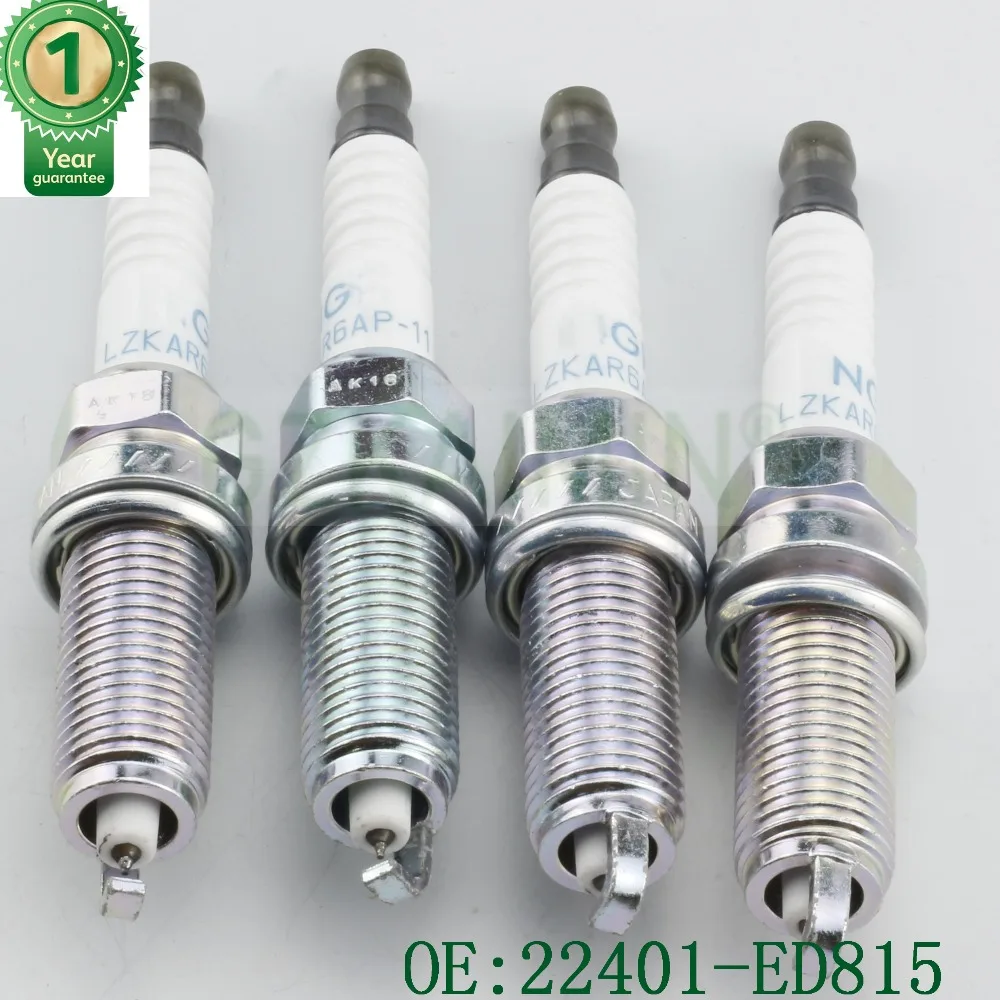 Набор из 4 автоматических иридиевых свечей зажигания OEM 22401-ED815 22401-1HC1B REA12WMB4 для Nissan Micra March Tiida X-Trail