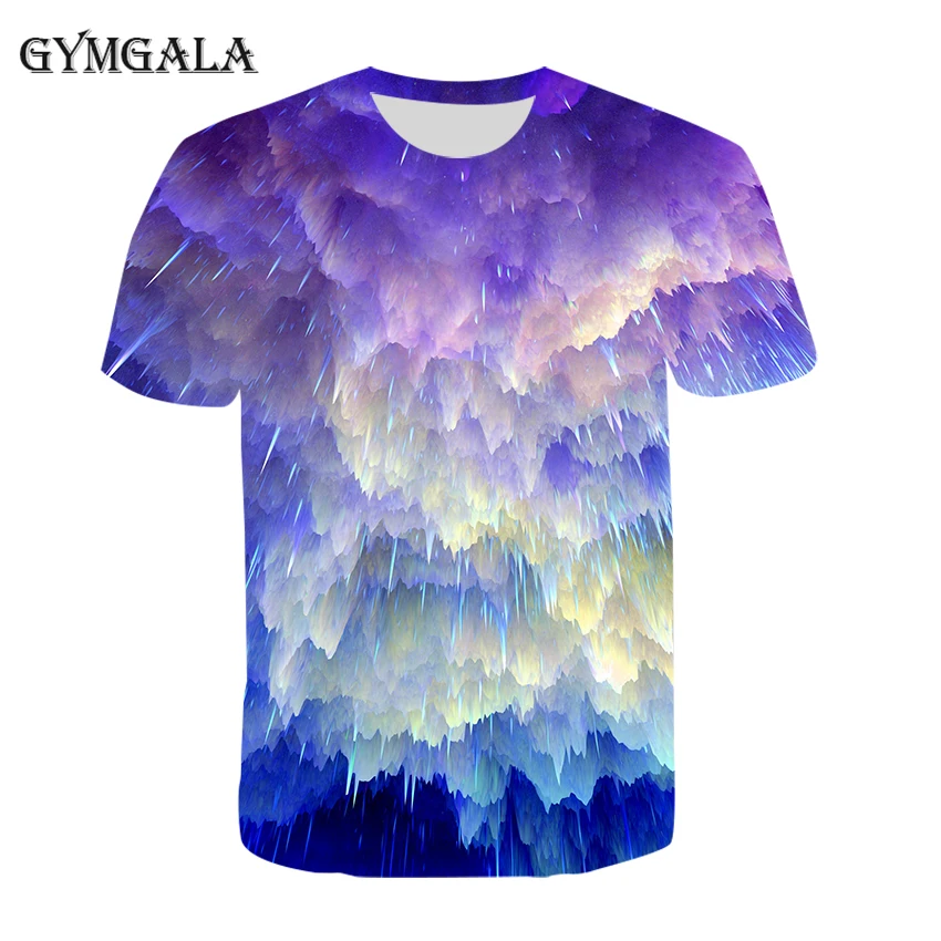 

2020 summer new fashion street Harajuku style short-sleeved 3D color printing custom casual men and women same T-shirt hot sale