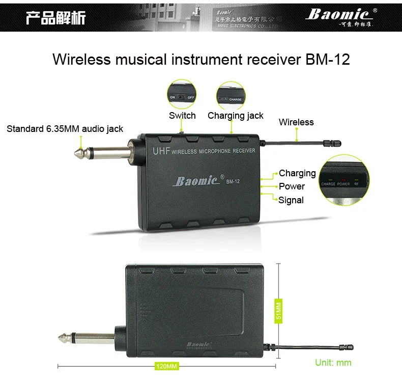 ERZHEN professional wireless microphone system UHF